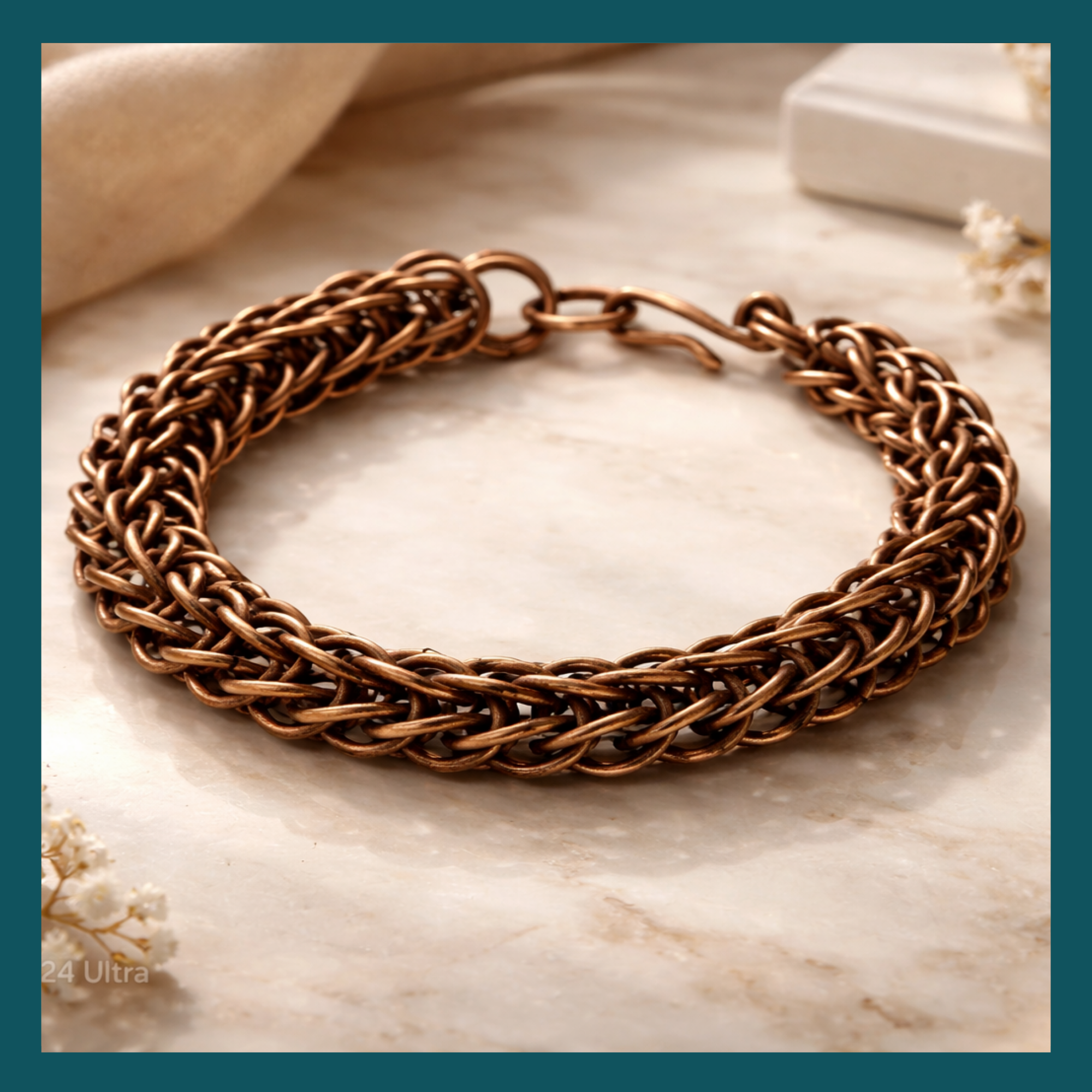 6 Handcrafted Copper Wired Bracelet - Image 1
