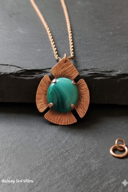 Organic Stone Statement Pendant