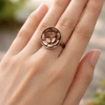 Handcrafted Copper Flower Ring - Non Patina