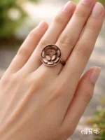 Handcrafted Copper Flower Ring - Non Patina