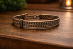 Handcrafted Brass Wired Kada - Striped Pattern