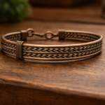 Handcrafted Brass Wired Kada - Striped Pattern