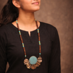 Handcrafted Copper Necklace Set - Pushpika