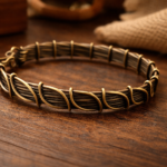 Handcrafted Brass Wired Kada - Celtic Weave