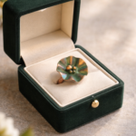 Handcrafted Riveting Patina Shell Ring