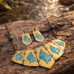 Handcrafted Copper Brass Riveting Necklace Set (Shankhini)