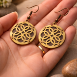 Handcrafted Copper Brass Riveting Earring