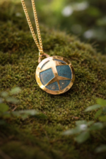 Zodiac Sign Pendant with Patina