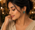 Handcrafted Copper Patina Earrings - Image 2