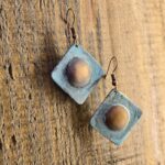 Handcrafted Copper Patina Earrings