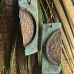 Handcrafted Copper Patina Earrings