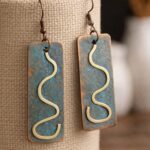 Handcrafted Copper Brass Patina Earrings