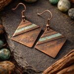 Handcrafted Copper Patina Earrings