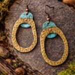 Handcrafted Copper Brass Patina Earrings