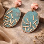 Handcrafted Copper Brass Patina Earrings
