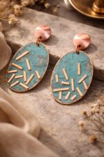 Handcrafted Copper Brass Patina Earrings
