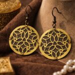 Handcrafted Copper Brass Riveting Earring