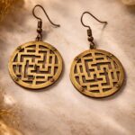 Handcrafted Copper Brass Riveting Earring