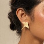Handcrafted brass earring