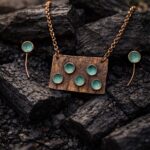 Handcrafted Copper Patina Necklace Set