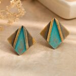 Handcrafted Copper Patina Earrings
