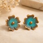Handcrafted Copper Patina Earrings