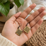 Handcrafted Copper Brass Riveting Earring