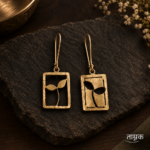 Handcrafted brass earring